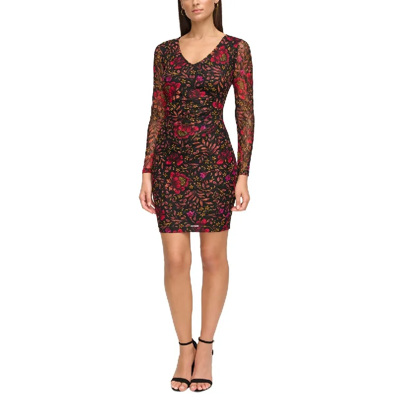 women's casual dressesGuess Womens Floral Print Short Mini Dress