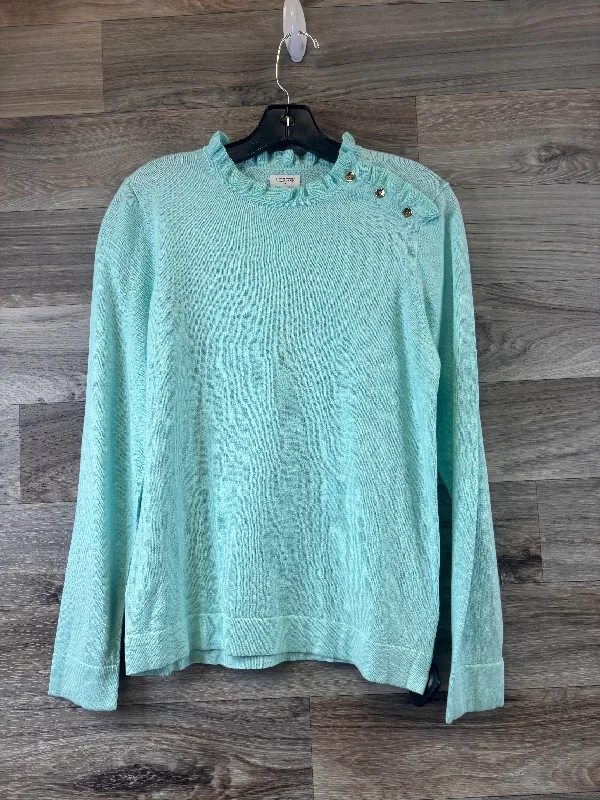 women's tops for cozy nights inTop Long Sleeve By J. Crew In Green, Size: S