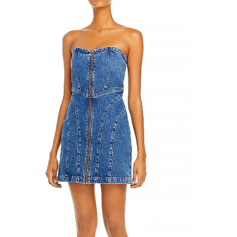 Velvet DressGRLFRND Womens Isabella Denim Cut-Out Mini Dress