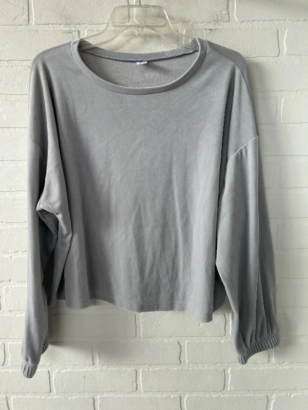 women's tops for beach outingsTop Long Sleeve By Old Navy In Grey, Size: Xl