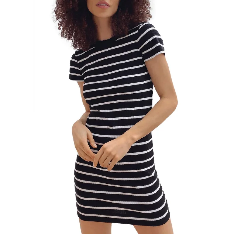 women's empire waist dressesFrench Connection Womens Ribbed Striped Mini Dress