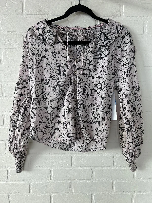 women's tops with sequin embellishmentsTop Long Sleeve By Anthropologie In Grey & Pink, Size: Xsp