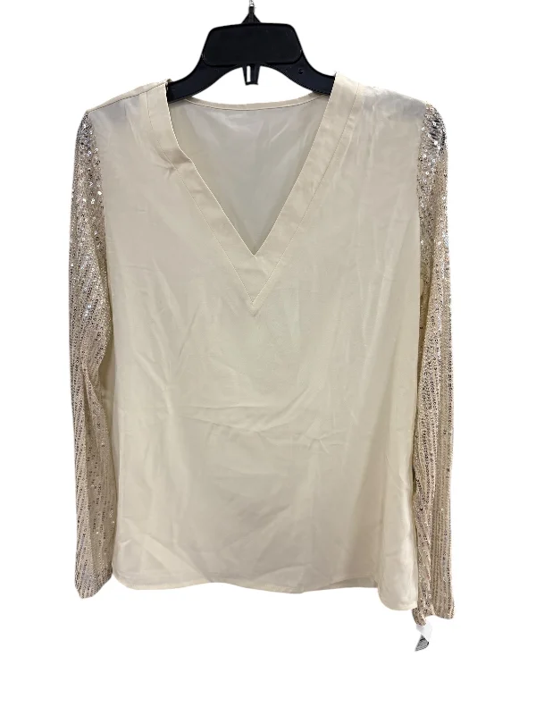 women's tops for those who seek both style and comfortTop Long Sleeve By Cmf In Gold, Size: L