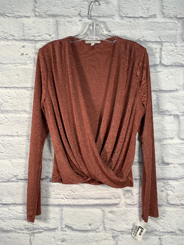 women's tops for those who want to stay updated with the latest fashion trendsTop Long Sleeve By Green Envelope In Rose Gold, Size: L