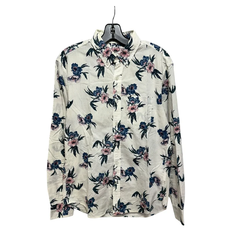 women's tops for those who want to wear versatile pieces that can be dressed up or downTop Long Sleeve By Club Monaco In Floral Print, Size: S