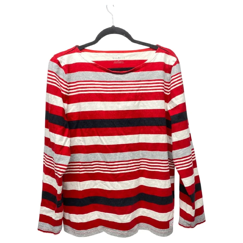 women's tops for creating capsule wardrobesTop Long Sleeve By Talbots In Red & White, Size: Xl