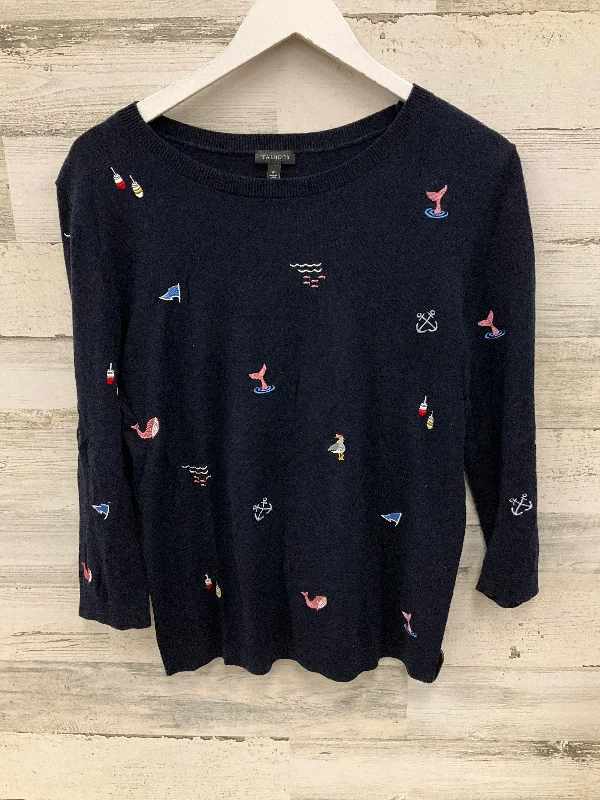 women's tops for evening soireesTop Long Sleeve By Talbots In Navy, Size: M