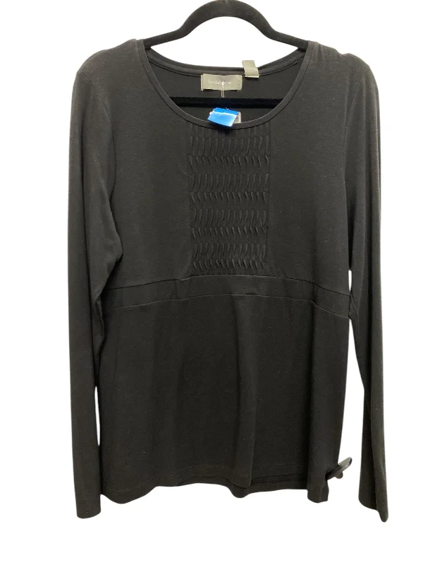 women's tops for gala dinnersTop Long Sleeve By Liz Claiborne In Black, Size: L