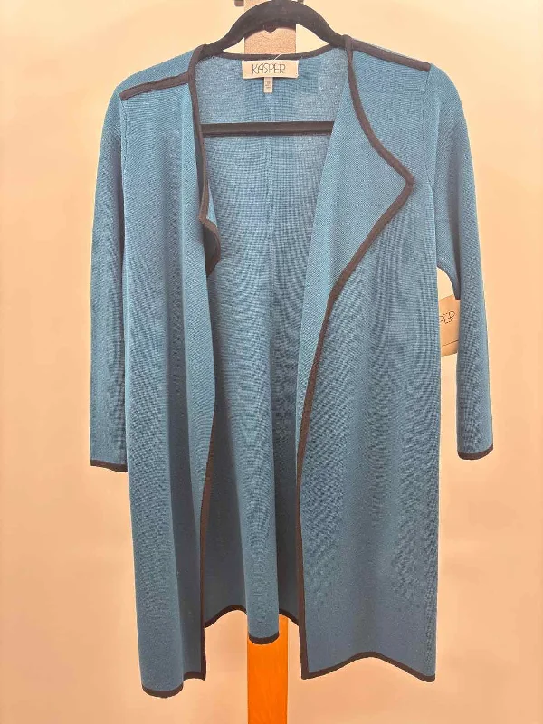 women's tops for those who love bold and vibrant colorsKasper Women's Size XS Teal Solid Cardigan