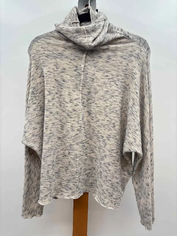 women's tops with unique designsKLD Women's Size S Oatmeal Heathered Long Sleeve Shirt