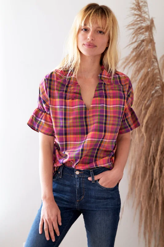 women's tops for those who want to stay updated with the latest fashion trendsCrosby Shirt Purple Autumn Plaid