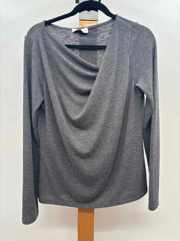 women's tops for those who believe in expressing their individuality through fashionMichael Stars Women's Size M Charcoal Heathered Long Sleeve Shirt