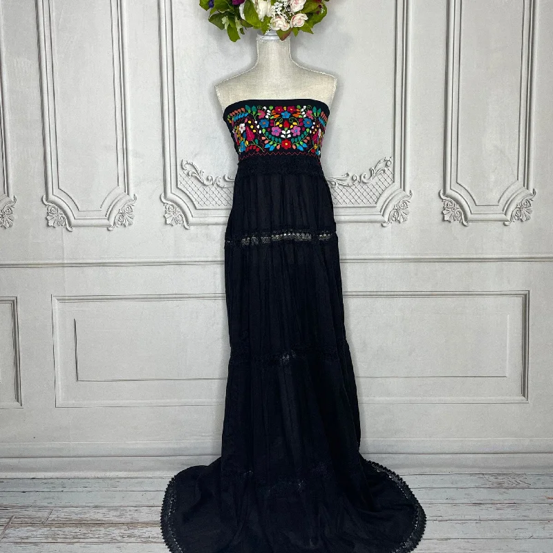 women's casual dressesPuebla Mexican Dress Strapless - Maxi Lace