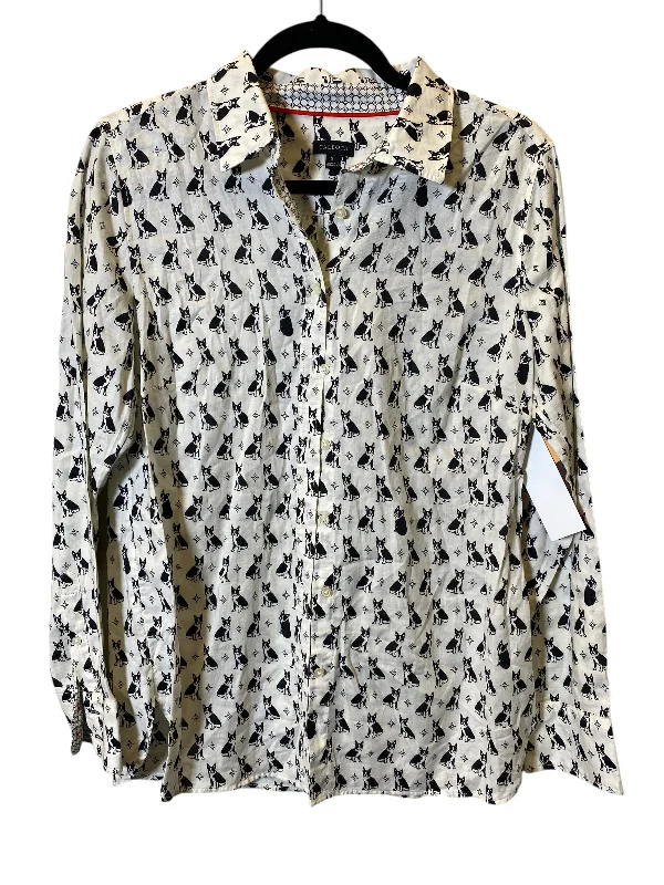 long-sleeved women's topsBlouse Long Sleeve By Talbots In Black & White, Size: S