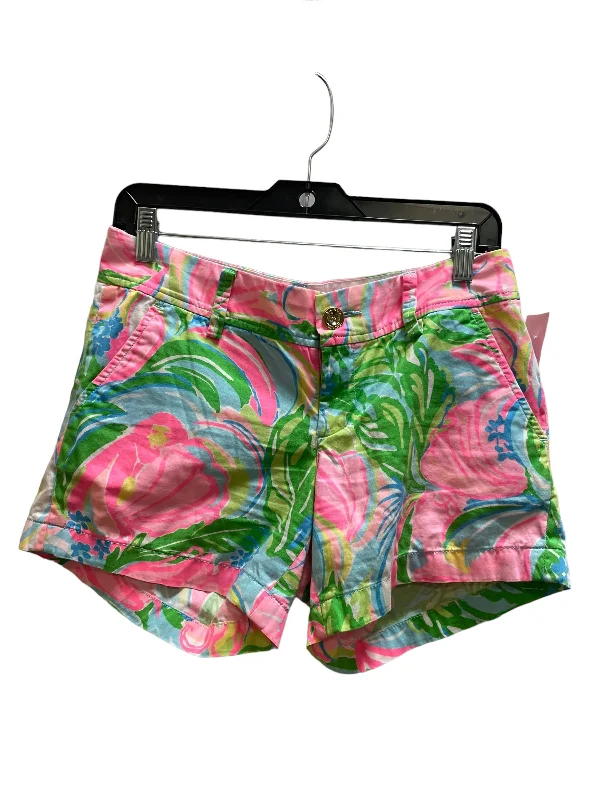 women's cargo shortsShorts By Lilly Pulitzer In Green & Pink, Size: 2