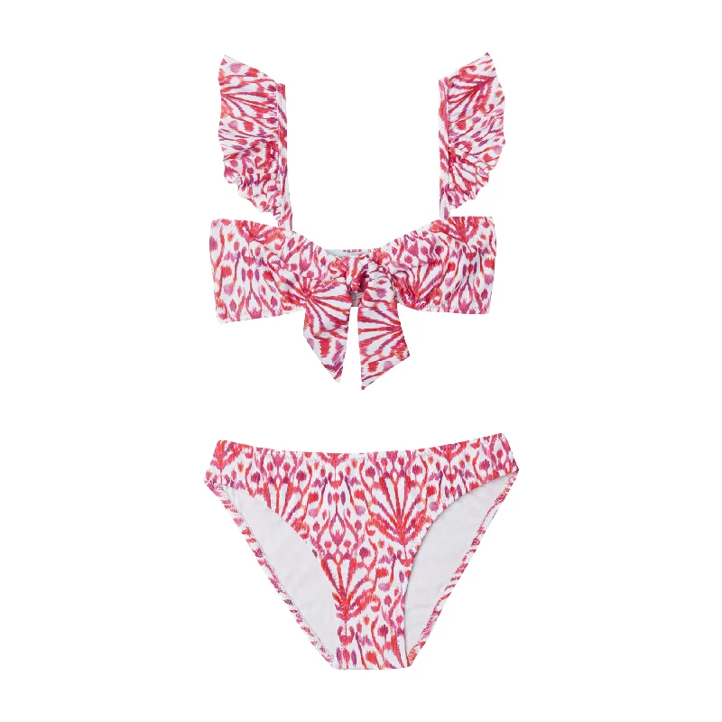 Quick-Dry Female SwimwearGIRL’S TIE KNOT BIKINI IKAT