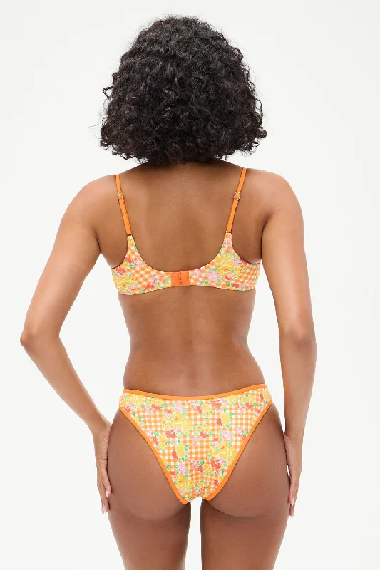 Skirtini Female SwimwearDove Floral Classic Bikini Bottom - Marigold Gingham