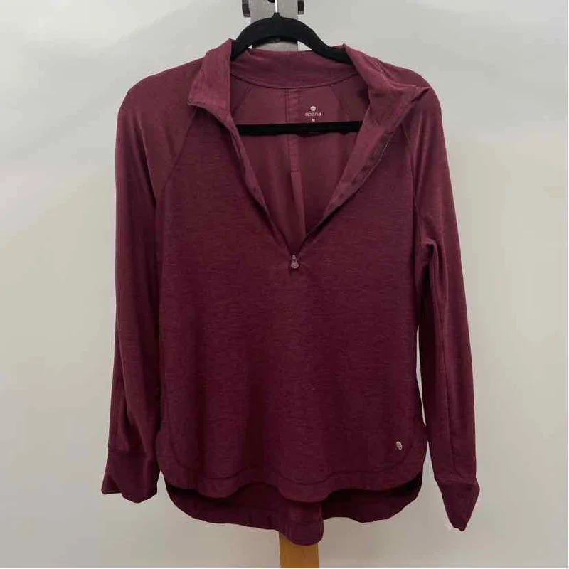 women's tops for those who want to add a personal touch to their wardrobe with unique and one-of-a-kind piecesapana Women's Size M maroon Heathered Long Sleeve Shirt