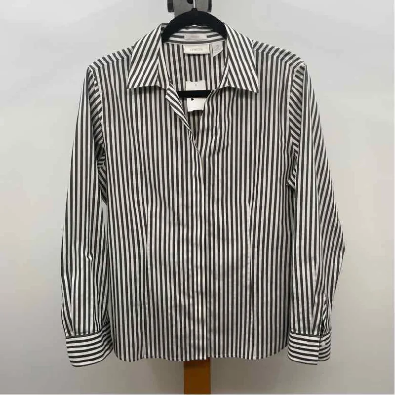 women's tops for those who want to create stylish and put-together outfits without spending a fortuneChico's Women's Size L Black Stripe Long Sleeve Shirt