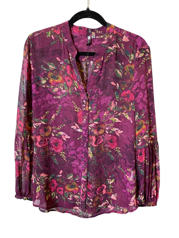 women's tops that offer a perfect blend of style, comfort, and affordabilityBlouse Long Sleeve By Kut In Floral Print, Size: M