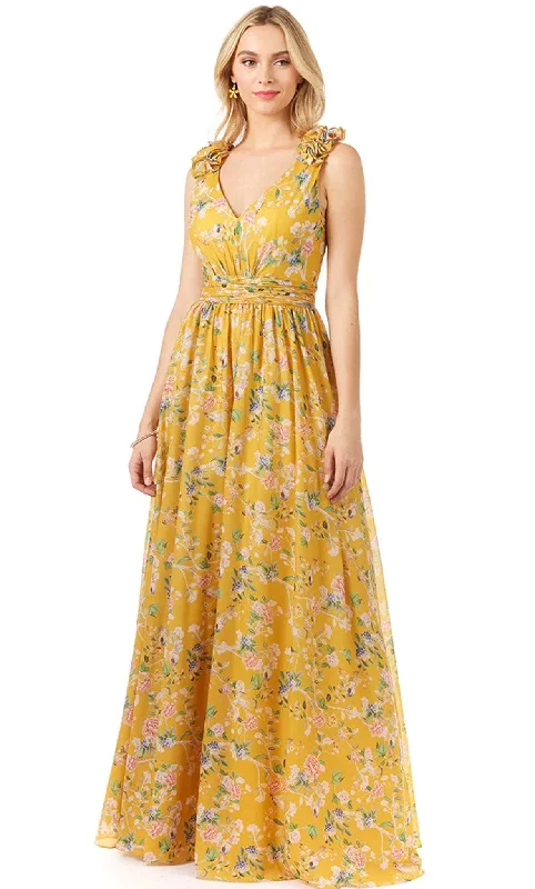 Wedding DressLara Dresses 29275 - Floral Sleeveless Maxi Dress