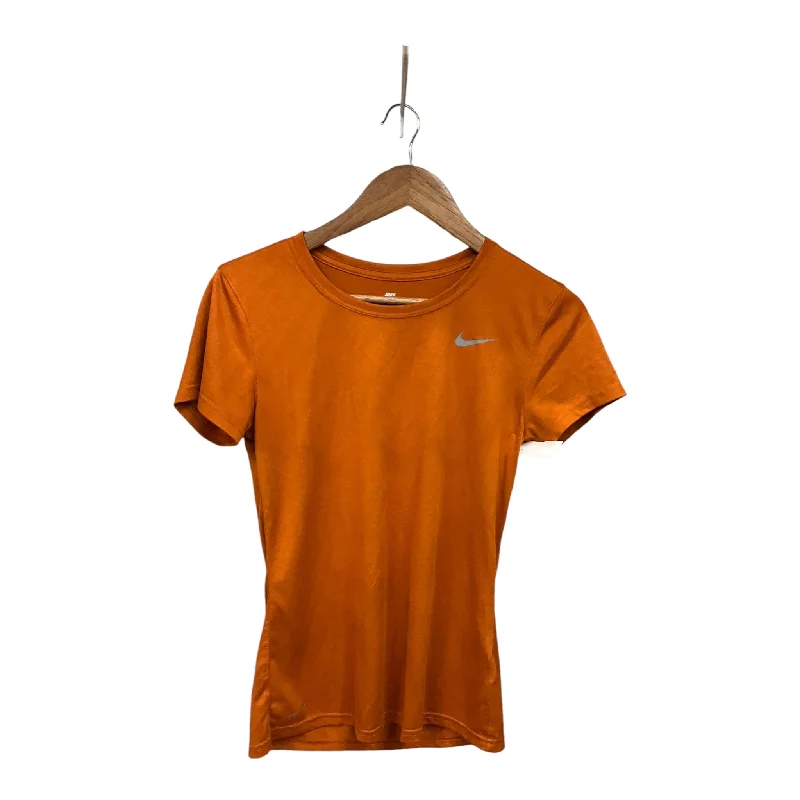 women's tops for wedding guest attireAthletic Top Short Sleeve By Nike In Orange, Size: S