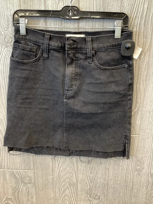 women's high-slit skirtsBlack Denim Skirt Mini & Short Madewell, Size 2