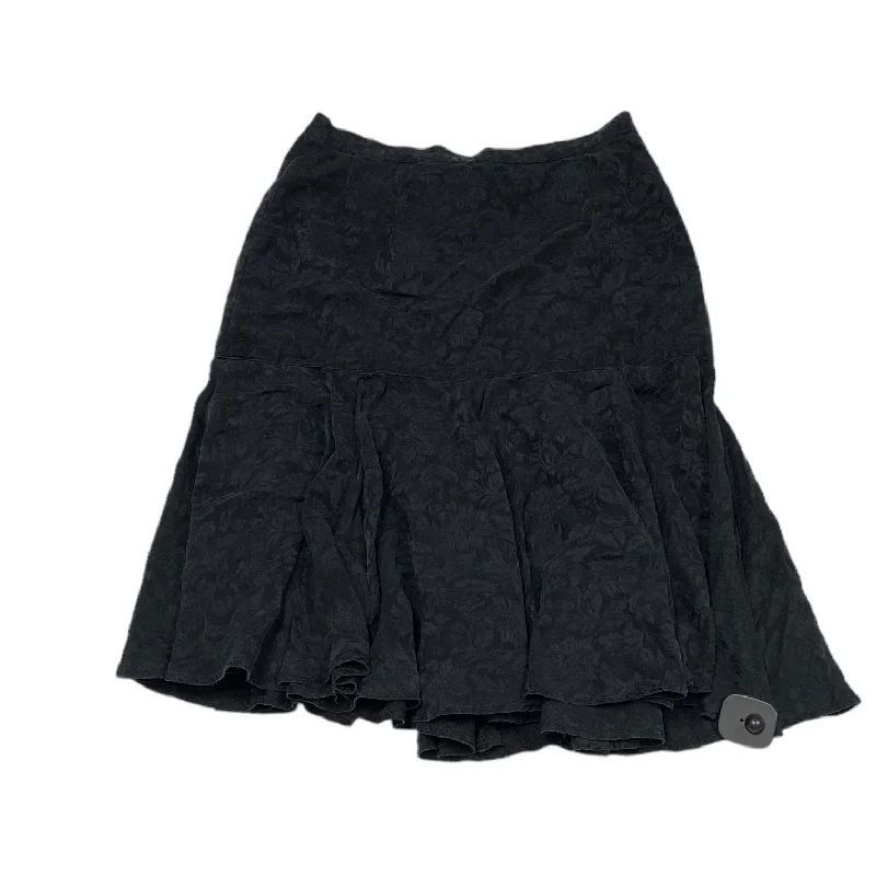 women's wool skirtsBlack Skirt Midi silk, Size 12