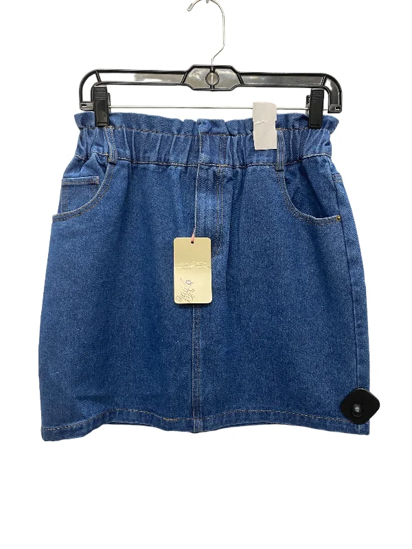 women's cotton skirtsBlue Denim Skirt Mini & Short Entro, Size S