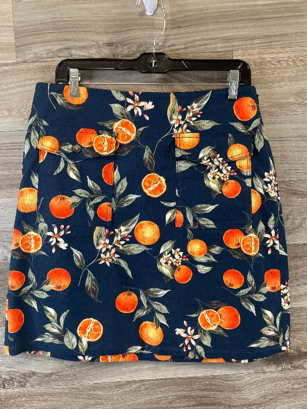 women's winter velvet skirtsBlue & Orange Skirt Mini & Short Loft, Size 8