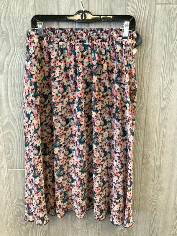 women's floral skirtsFloral Print Skirt Midi Disney Store, Size 8