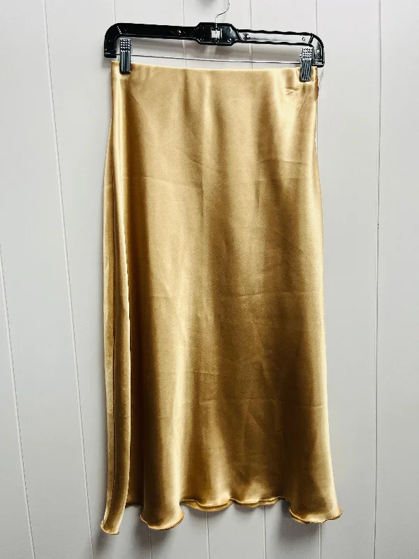 women's sustainable striped skirtsGold Skirt Maxi Nicole By Nicole Miller, Size S