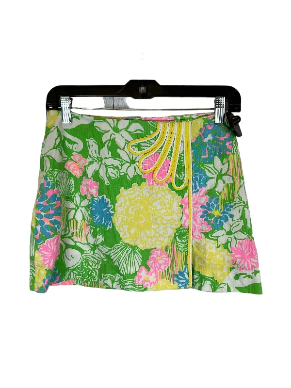 women's elastic waist skirtsGreen Skirt Designer Lilly Pulitzer, Size 0