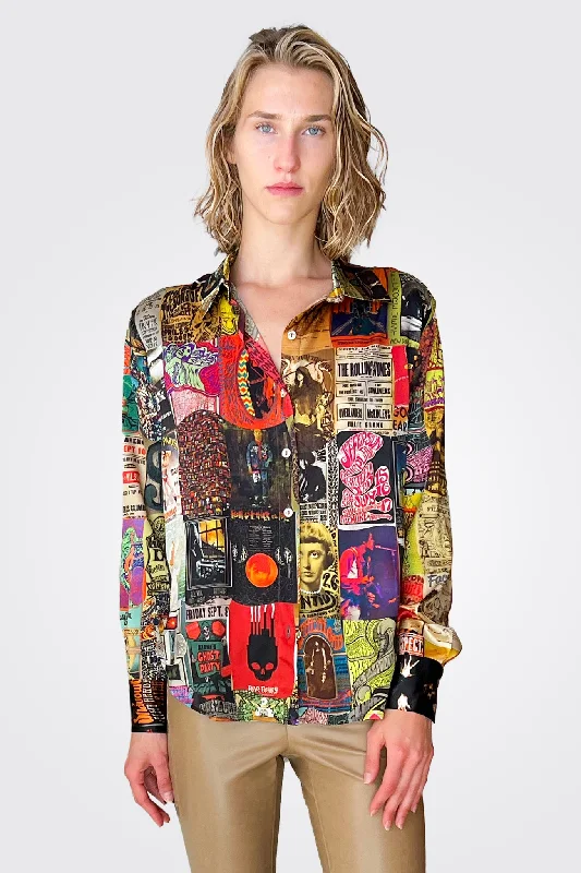 women's tops with unique designsHeather Blouse - Poster Print