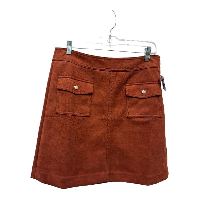 women's vintage leather skirtsOrange Skirt Mini & Short By Loft, Size: 10