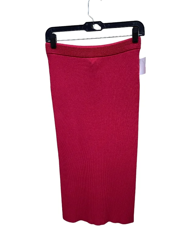 women's zip-front midi skirts for eventsPink Skirt Maxi Michael By Michael Kors, Size S