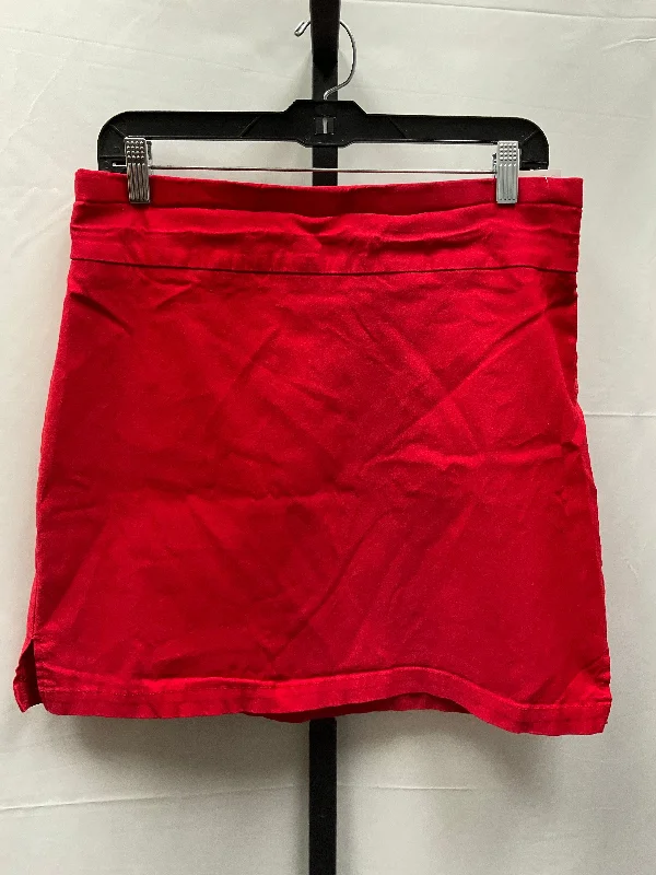 women's velvet wrap skirts for elegant eveningsRed Skirt Mini & Short Rafaella, Size L