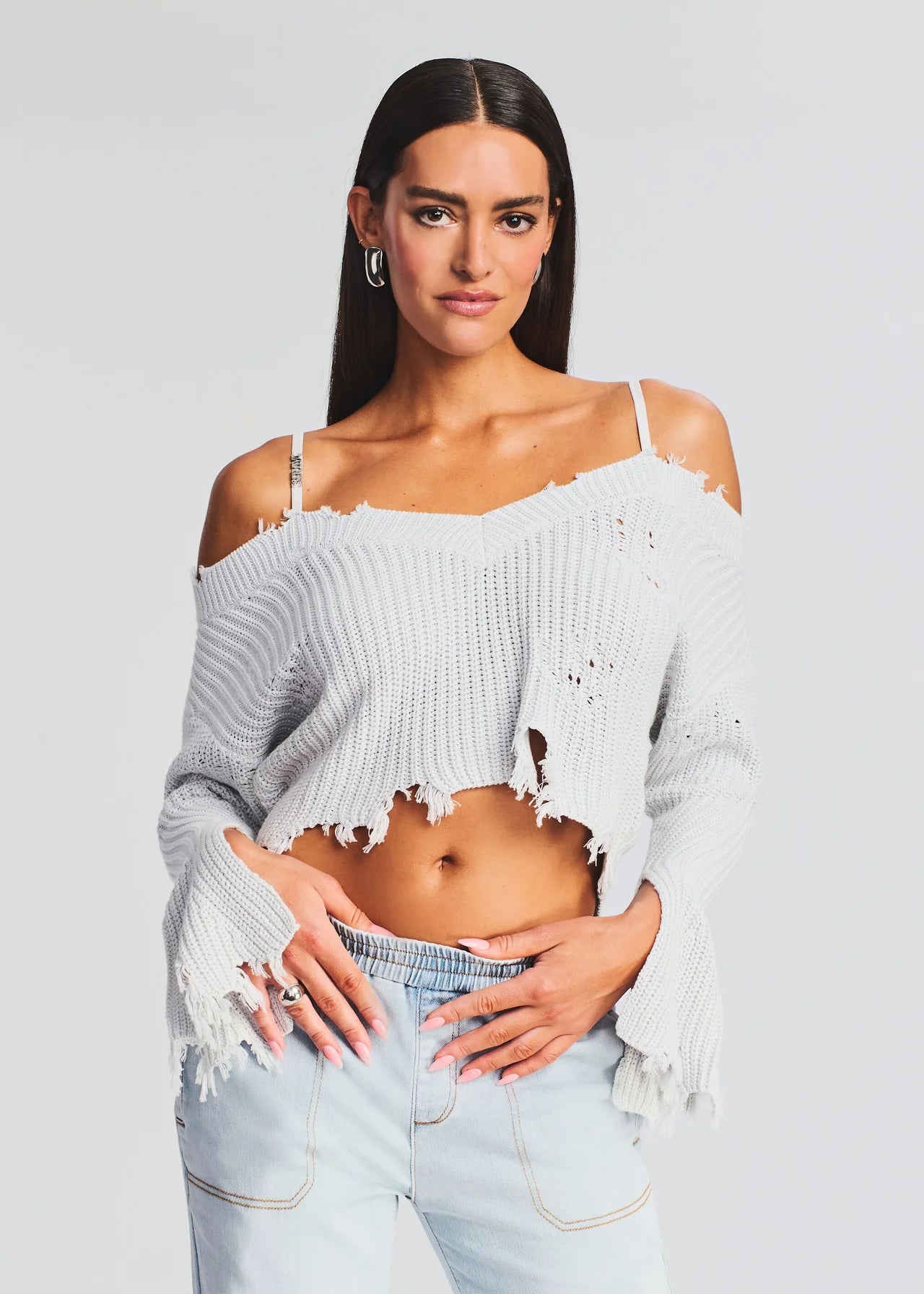 women's tops with unique designsSkye Sweater - Silver