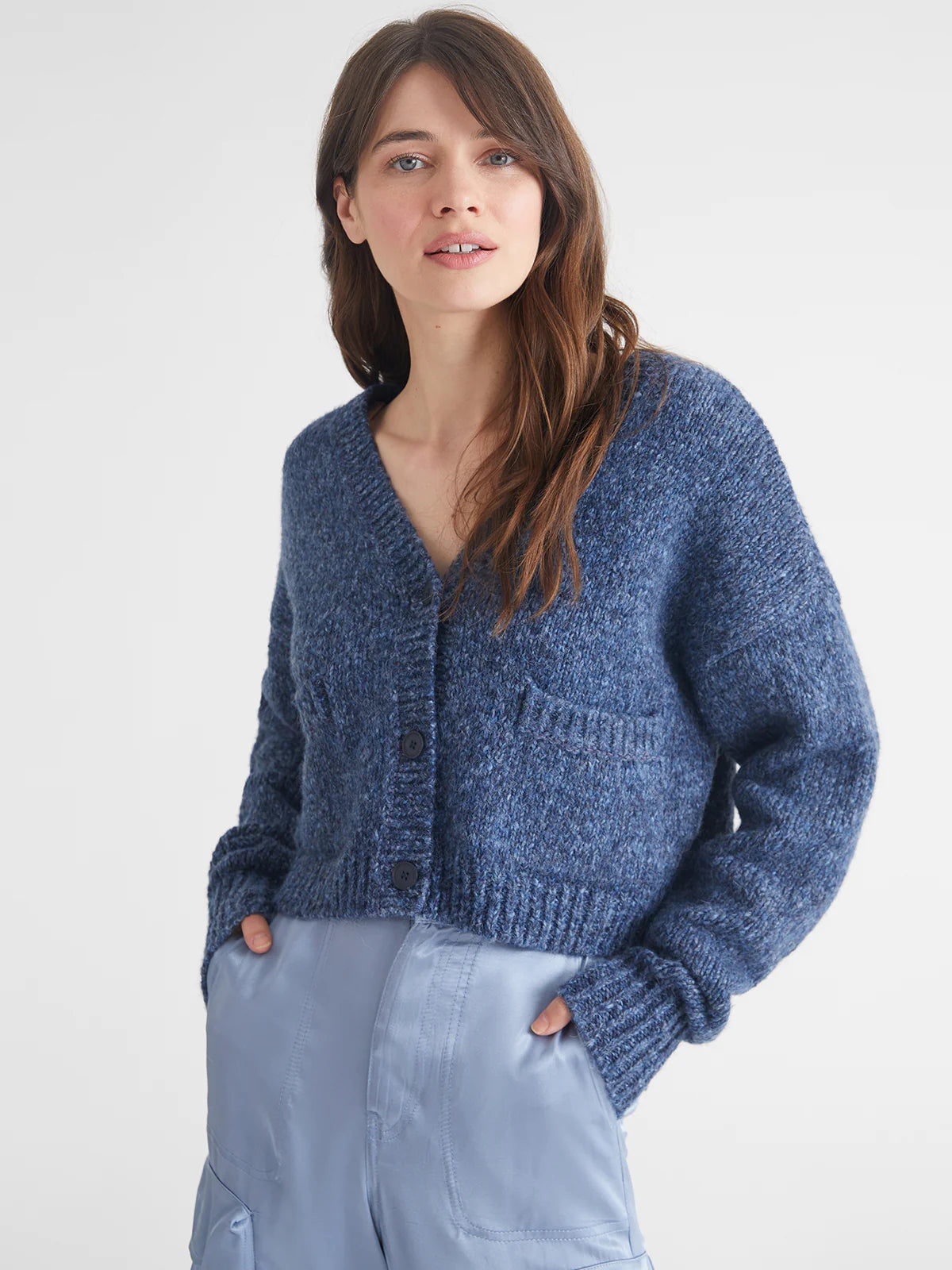 women's tops for business casual attireSydney Cardigan - Indigo