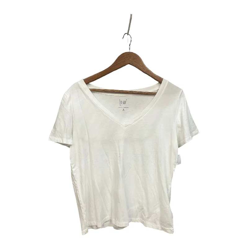 women's tops for those who love to shop for unique findsTop Short Sleeve By Gap In White, Size: M