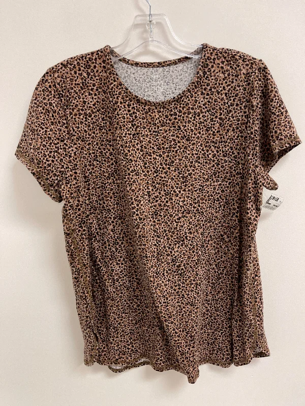 women's tops that offer a perfect blend of style, comfort, and affordabilityTop Short Sleeve By J. Jill In Animal Print, Size: Mp