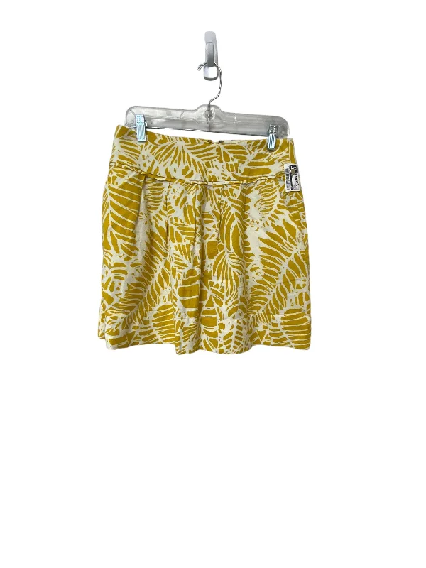 women's woven A-line skirts for summerYellow Skirt Mini & Short Loft, Size 4