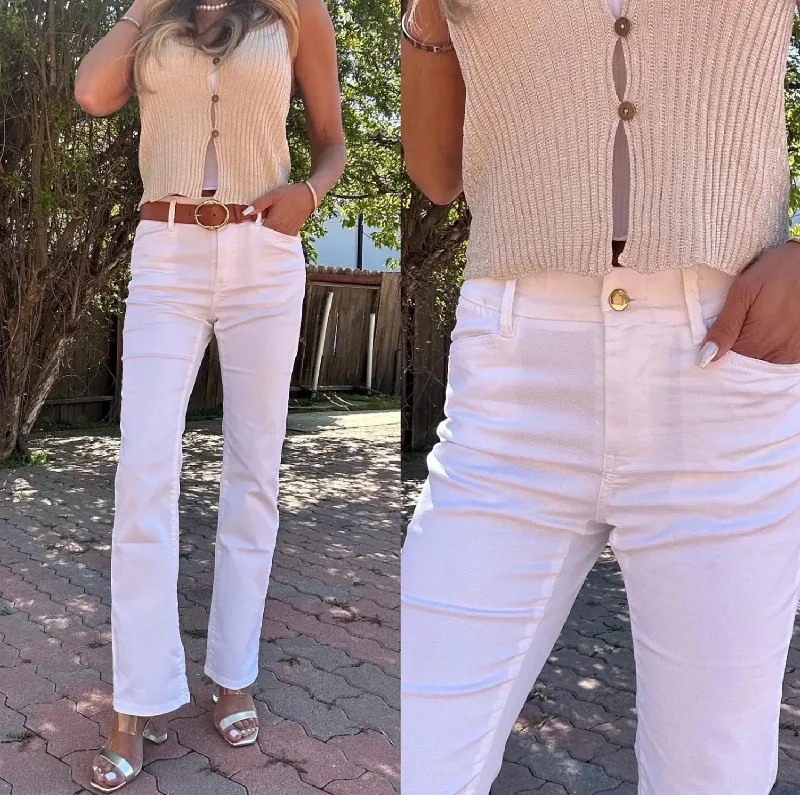 women's bootcut pantsAdele In White