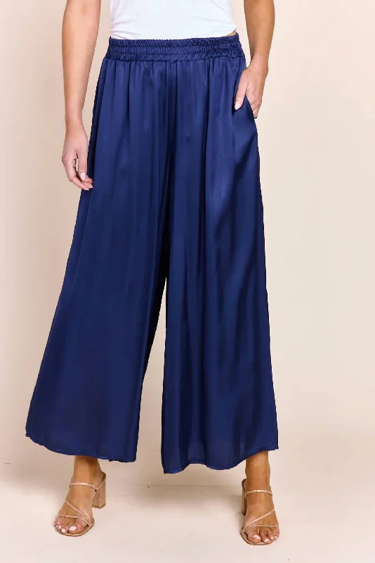 women's sweatpantsAmara Silk Pants In Blue