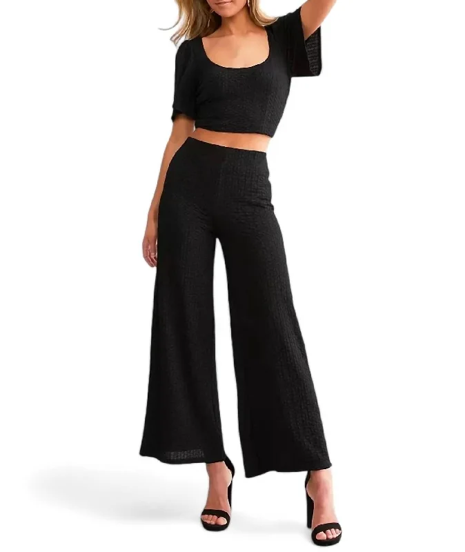 women's maternity pantsBille Wide Leg Pant In Black