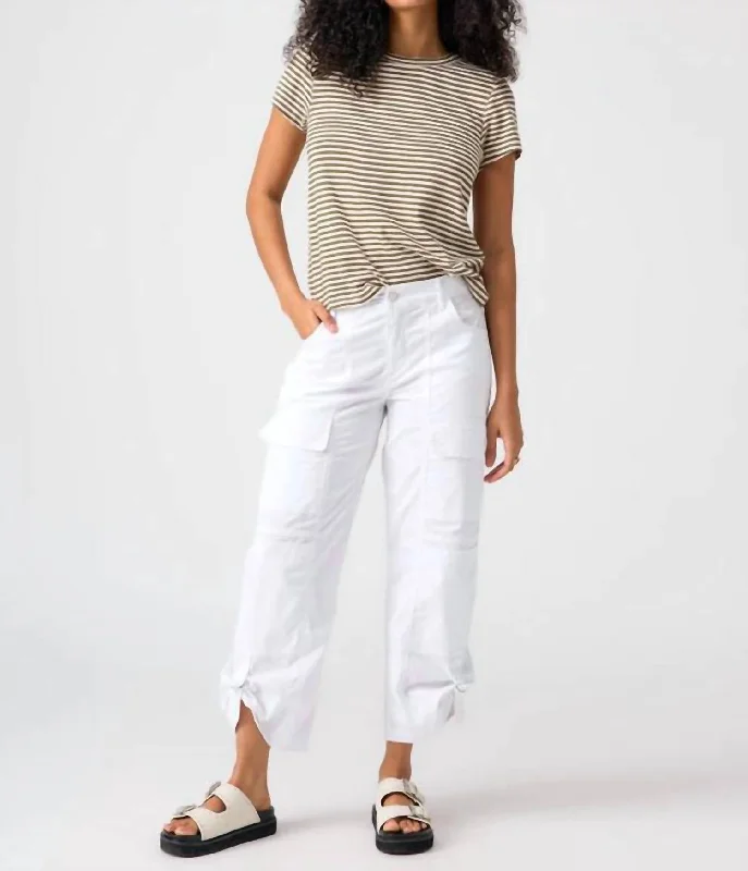 women's high-slung pantsCali Cargo Pants In White