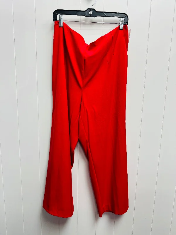 women's sweatpantsPants Wide Leg By Nicole Miller In Red, Size: Xl