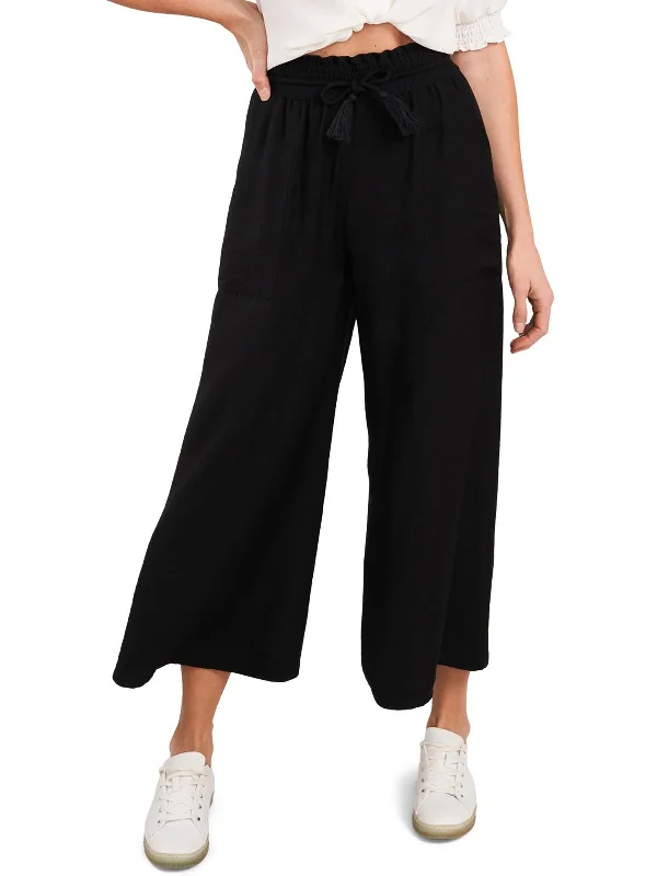 women's slim-fit pantsWomens Drawstring High Rise Wide Leg Pants