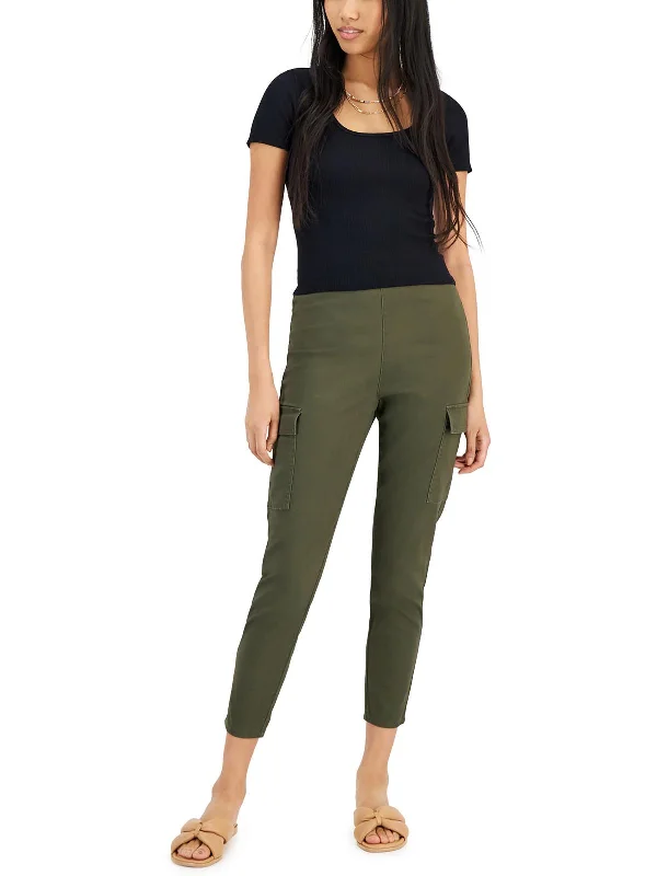 women's solid-color pantsWomens High Rise Skinny Cargo Pants