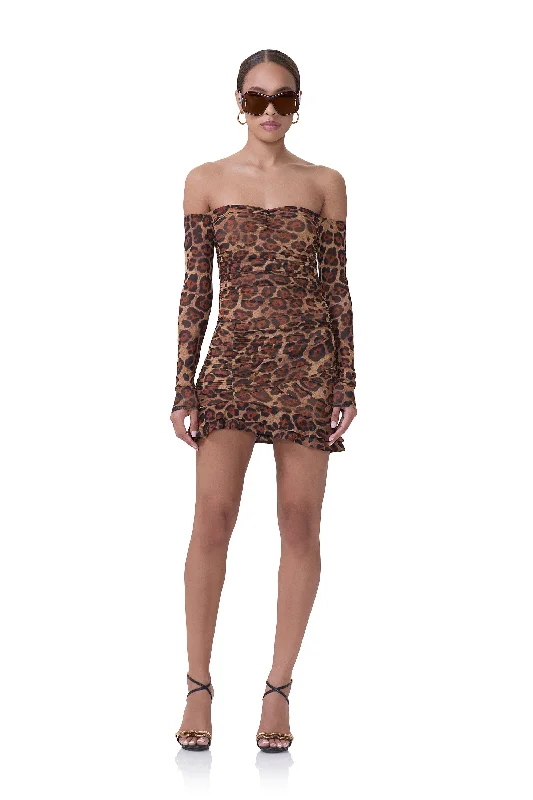 Embellished DressAdrian Dress - Cocoa Leopard